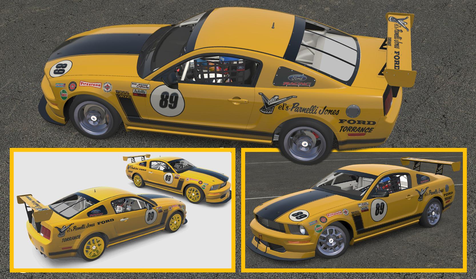 Mustang Parnelli Jones circa 1970 by Clyde Coman Trading Paints