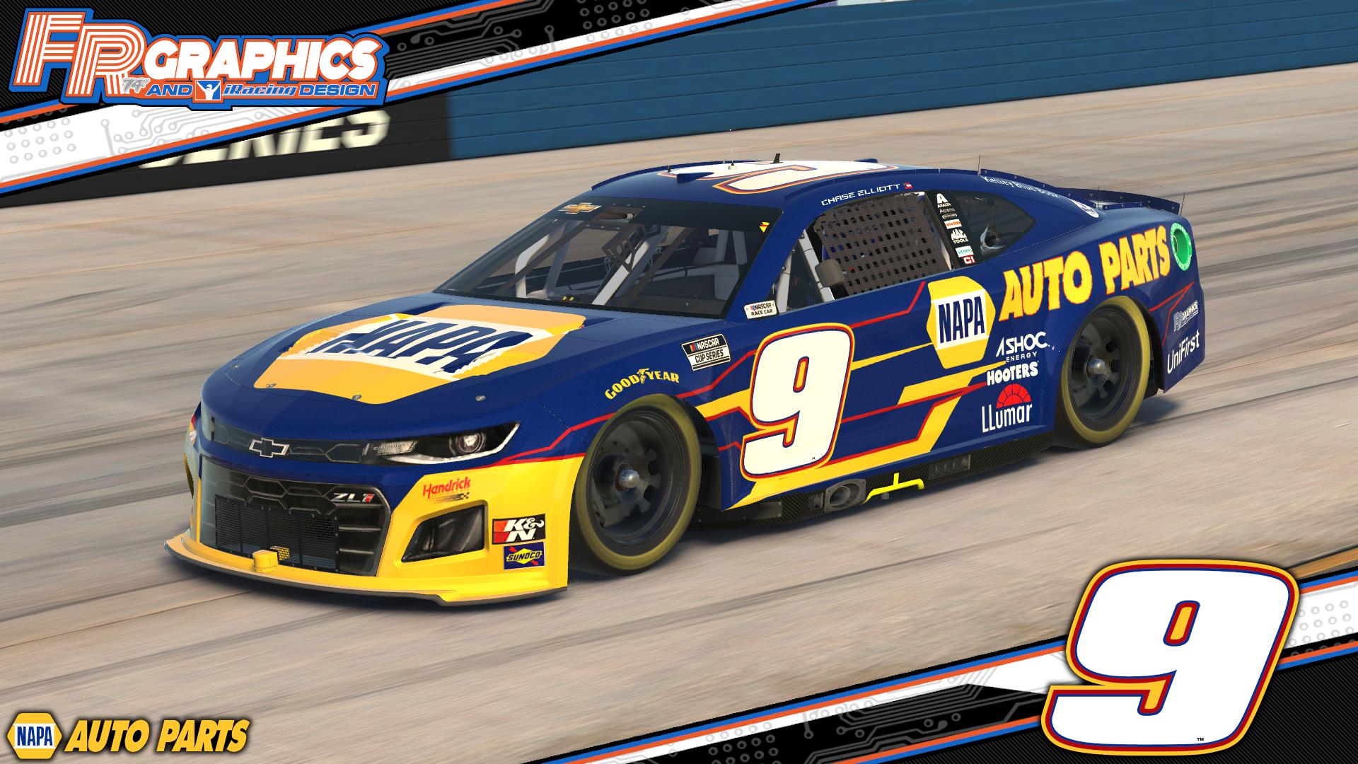 Chase Elliott 2023 NAPA Concept by Jason Furqueron Trading Paints