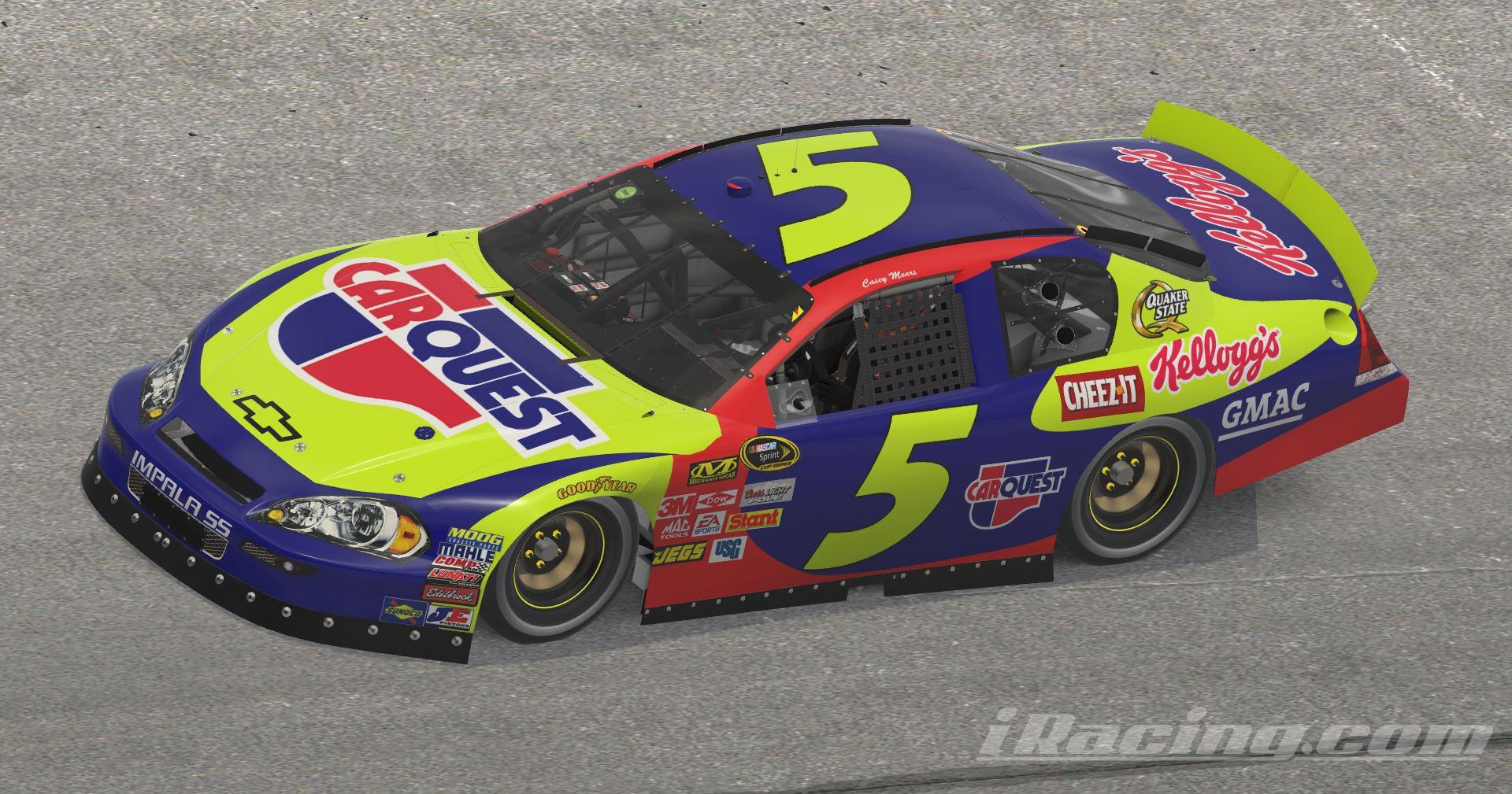Casey Mears 2008 5 CarQuest Chevy by Brandon Tregembo Trading Paints