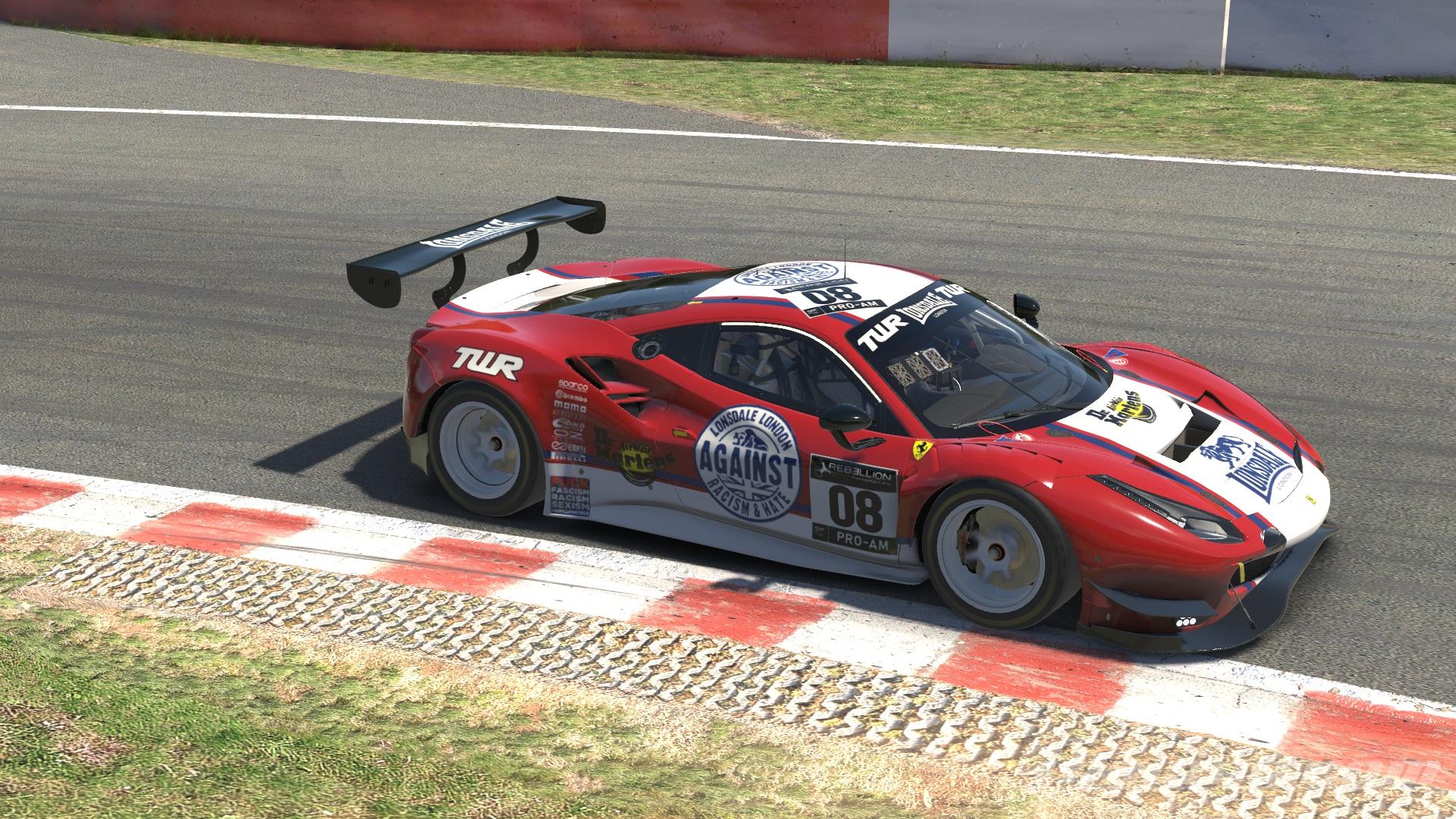 TWR Lonsdale Against Racism Ferrari 488 GT3 by Gonzalo C. Trading Paints