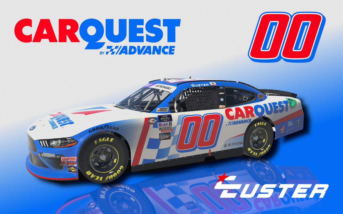 Cole Custer 2023 CarQuest Ford Mustang by Nathaniel O. Trading Paints