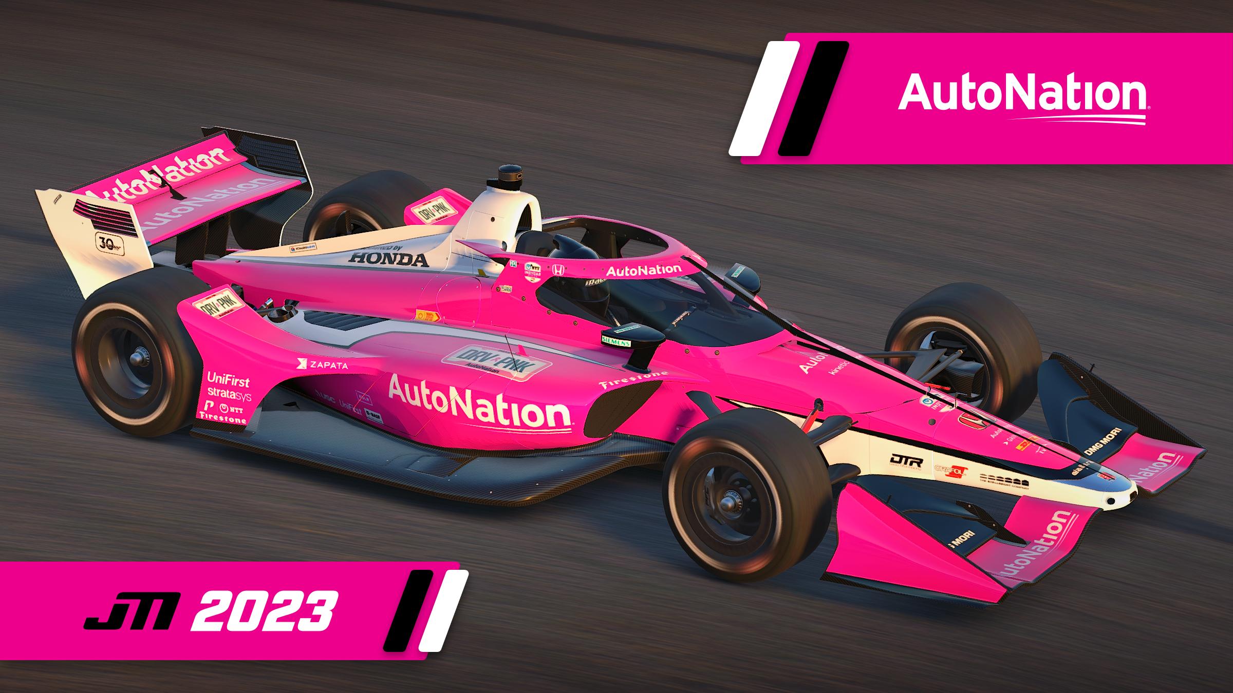 2023 Kyle Kirkwood AutoNation Dallara IR18 by Jeff McKeand Trading Paints