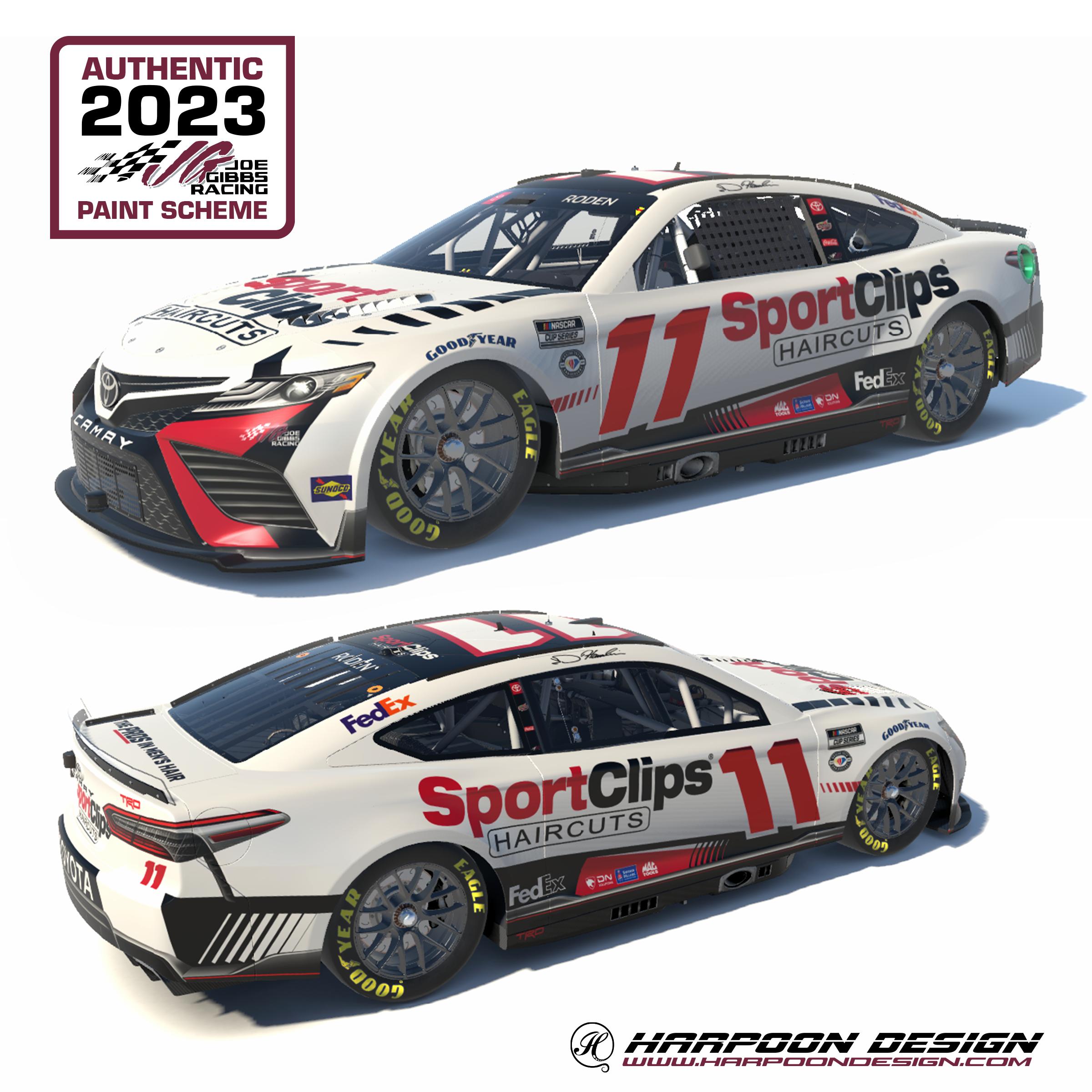 Preview of 2023 Denny Hamlin Sport Clips Camry by Brantley Roden