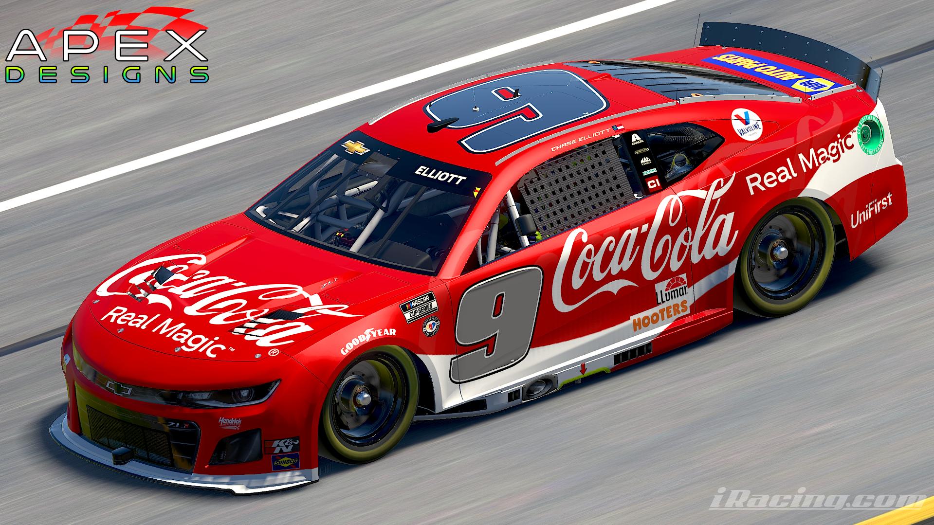 Chase Elliott Coca Cola 2023 Concept No Numbers by Kevin Steele