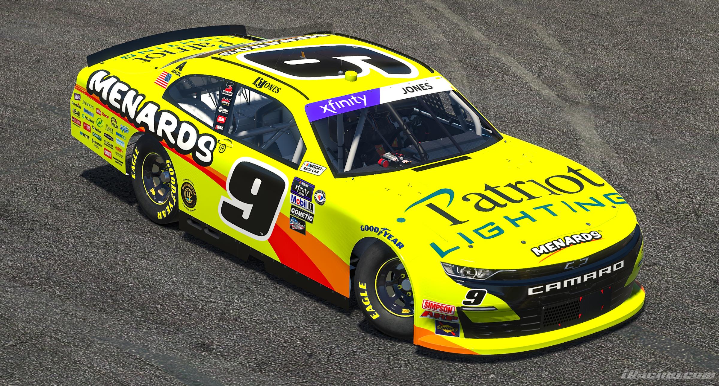 Preview of 2023 Brandon Jones Menards Patriot Lighting Camaro (No #s) by Ryan A Williams