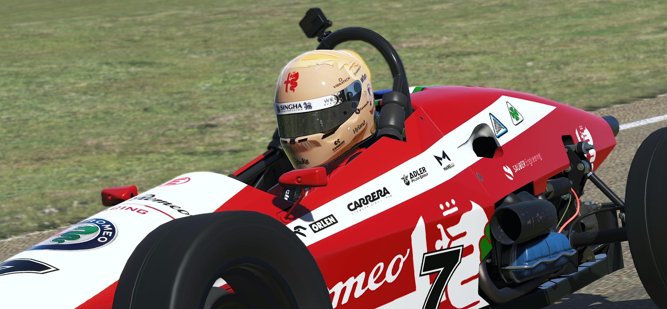 Valtteri Bottas 2023 Testing Mullet Helmet by Matthew A Tomelleri