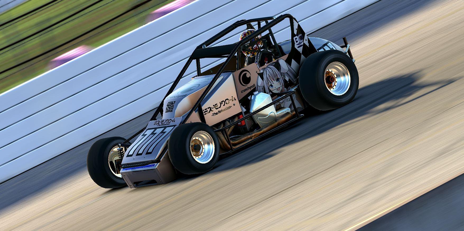 Miss Monochrome Asphalt Sprint Car by Garrett Hess Trading Paints