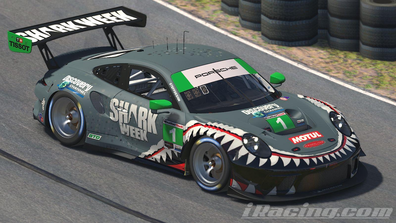 Preview of Shark week Porsche 911 GT3R by Stephane Parent