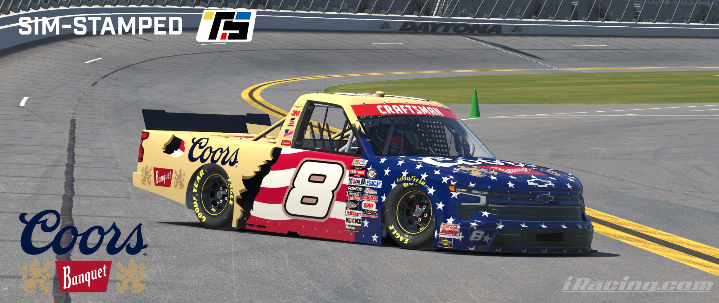 Coors Banquet Patriotic Silverado by Travis S. Trading Paints
