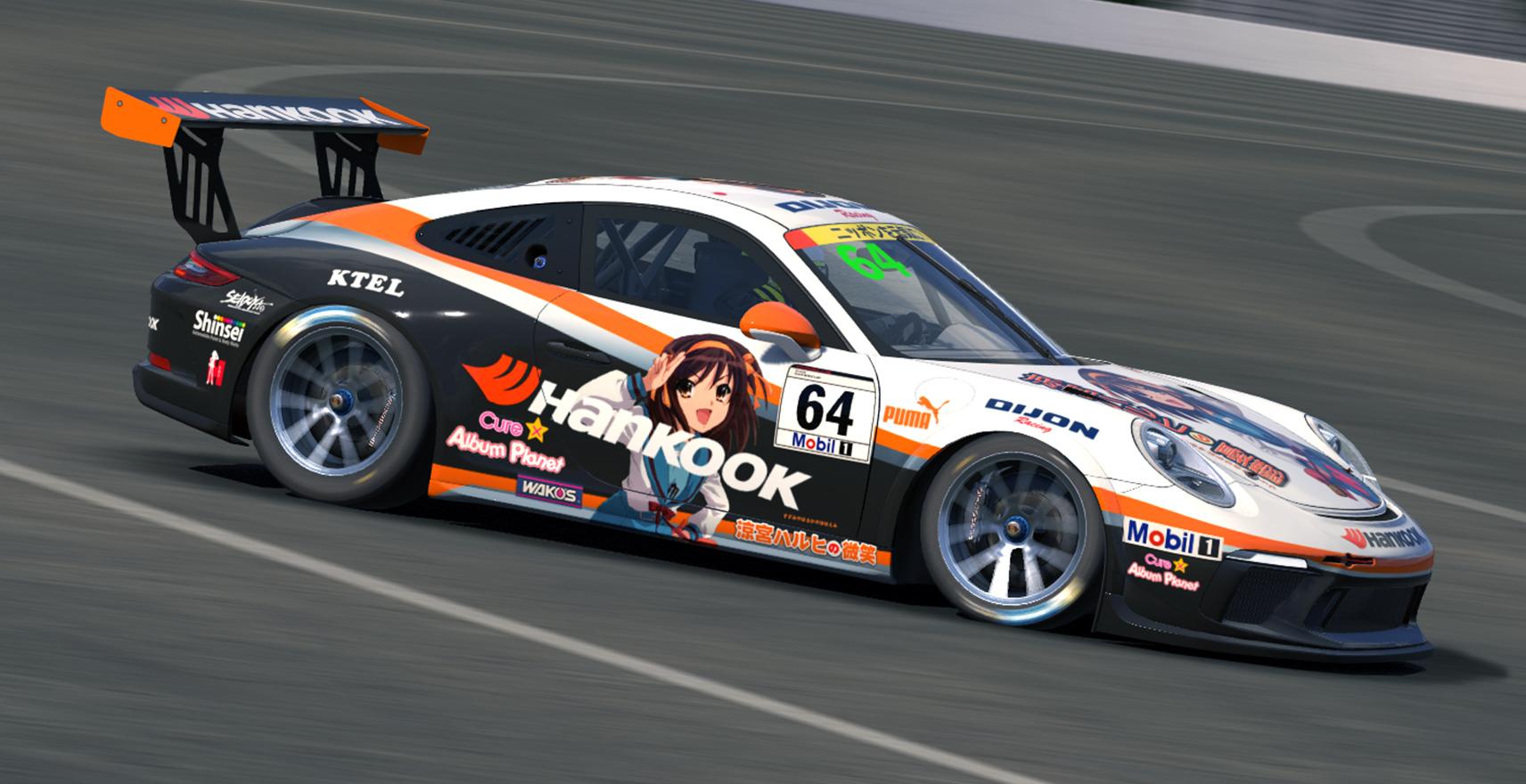 #34 Haruhi Racing HANKOOK Porsche 911 GT300 (Super GT) [Itasha] by