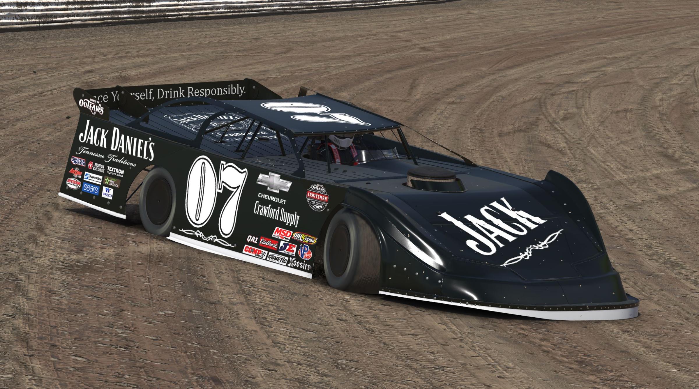Dirt Late Model Jack Daniels by Cameron C. Trading Paints