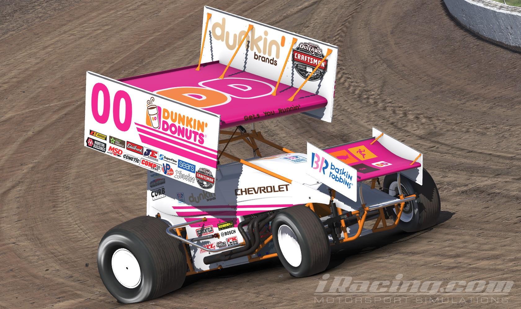 Dunkin Donuts Dirt Sprint Car (fixed contigs) by Bryan V. - Trading Paints