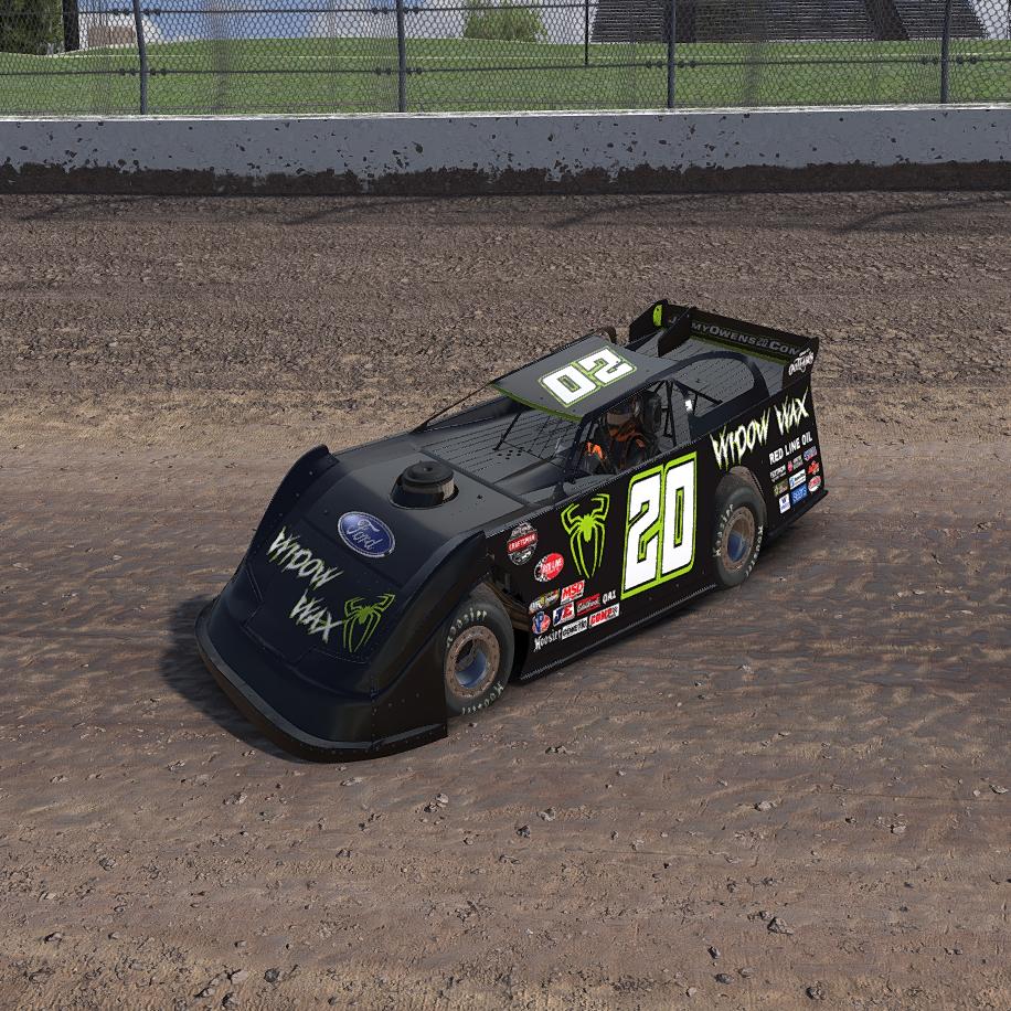 Jimmy Owens Rowland Racing Widow Wax Ford Super Late Model by Travis Houck - Trading Paints