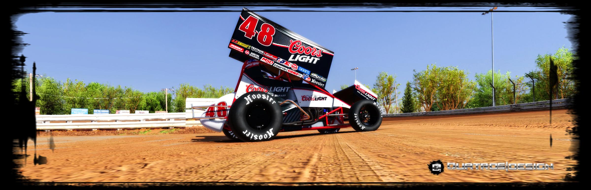 Coors Light (Silver Bullet) Dirt Sprint Car Custom Paint Scheme by Jose