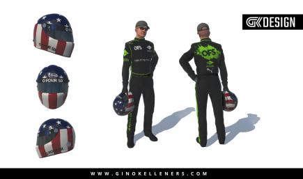 O Four Six Racing - USA Helmet Design