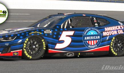 Kyle Larson Valvoline Supports American Heroes NO #