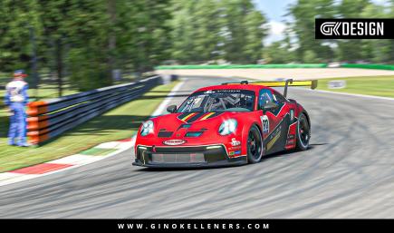 Red, Black & Gold Porsche for Driver Robin Glerum 
