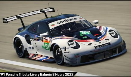 #91 Porsche Tribute Livery Bahrein 8 Hours 2022