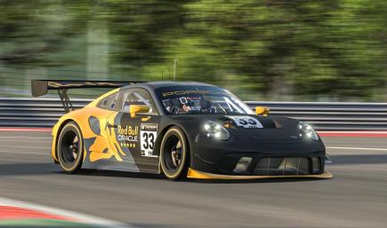 Porsche 911 GT3R Red Bull Racing WCC Special Golden Livery