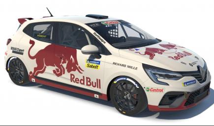 White Red Bull Renault Clio