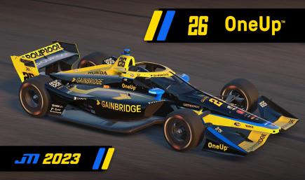 2023 Colton Herta #26 Gainbridge OneUp Dallara IR18 with Custom Number
